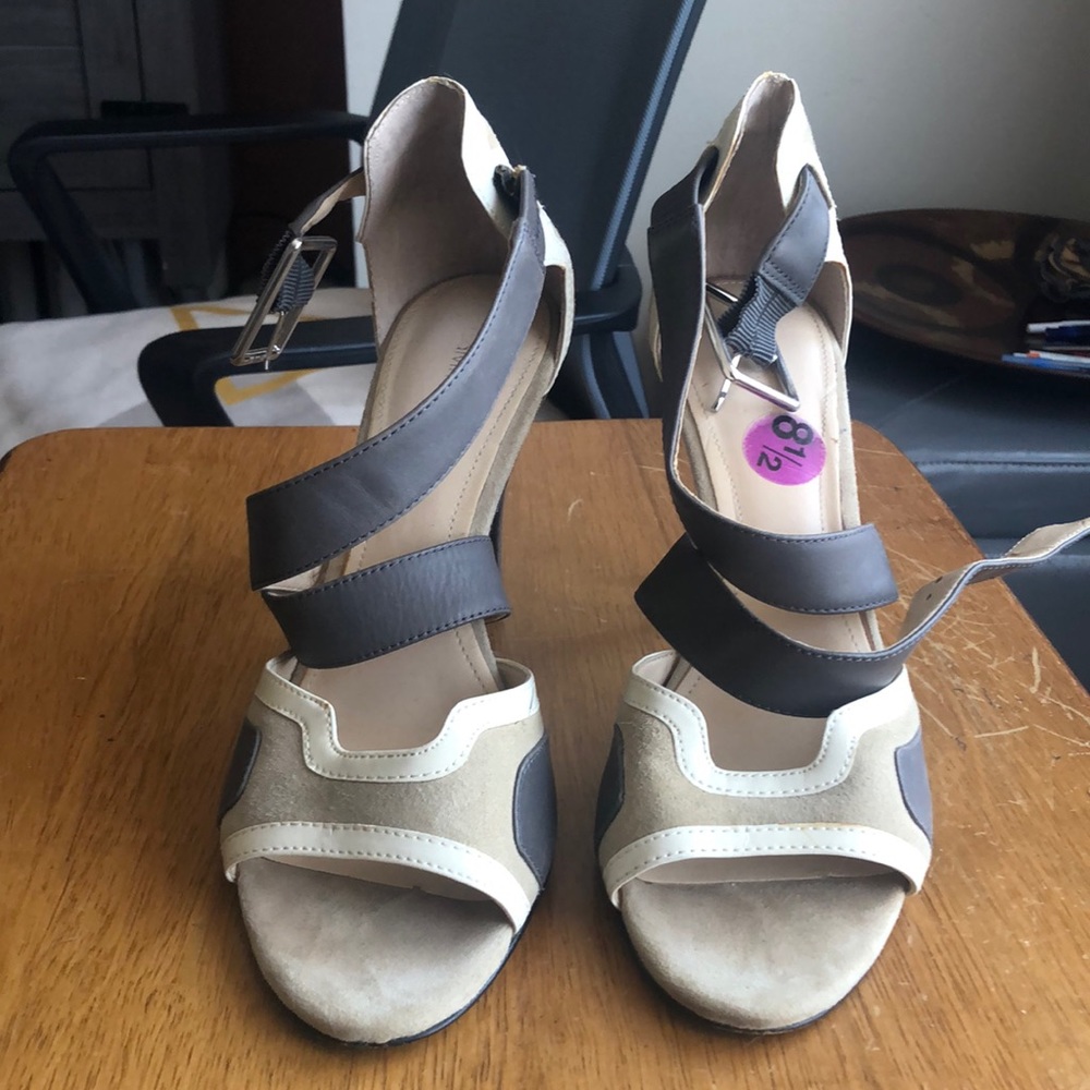 Taupe/tan/cream Calvin Klein sandals